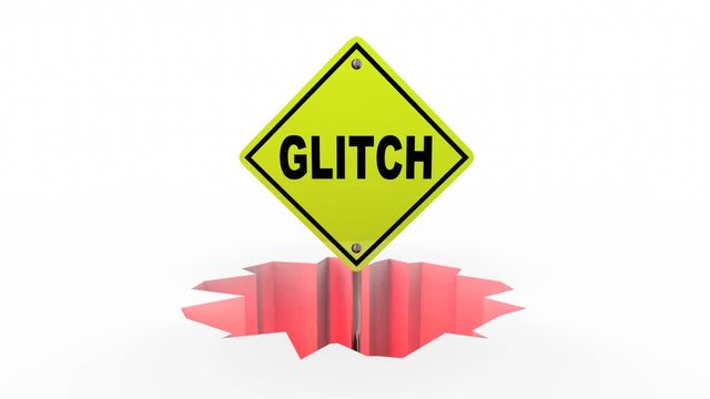 Glitch Sign Word Hole Problem Error Fix 3d Animation