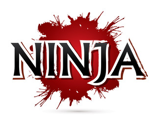 Ninja text font design