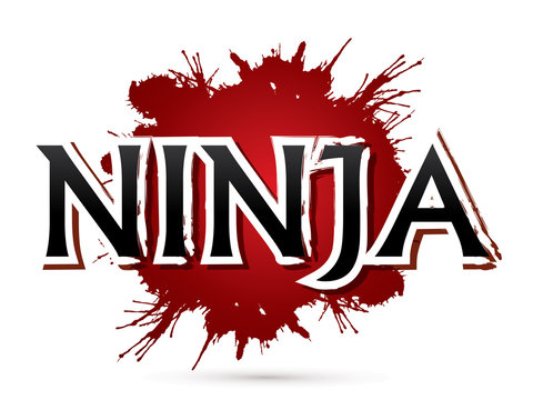 Ninja text font design