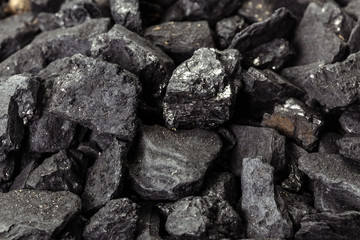 Coal mineral black cube stone background