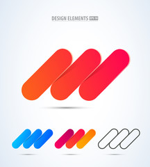 Abstract vector success logo icon concept set.