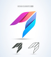 Fototapeta na wymiar Abstract vector jewelry and fashion logo icon design. App icon for web and mobile. Modern corporate identity style for print design.