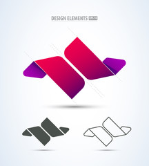 Abstract vector jewelry and fashion logo design. App icon for web and mobile. Modern corporate identity style.