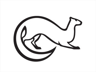 Marten logo, white and black stylized image.
