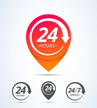 24 Hours Pointer Icon