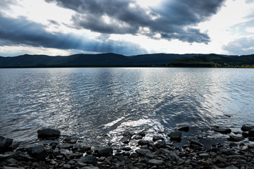Mountain lake in Ural, Russia.