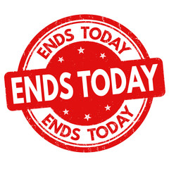 Ends today stamp or sign