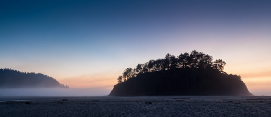 Sunset at Proposal Rock at South Beach at Neskowin, OR