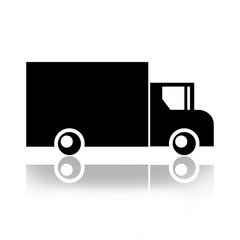 Truck silhouette isolated