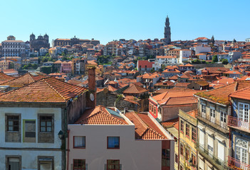 Fototapeta na wymiar Porto city top view (Potugal).