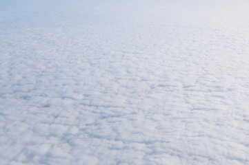 Clouds and sky view from airplane.
