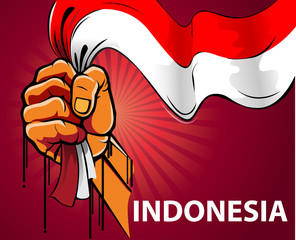 Vector illustration spirit of Indonesia