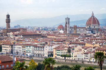 Fototapeta na wymiar view of historic center Florence city