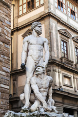 Obraz premium statue Hercules and Cacus on Piazza della Signoria