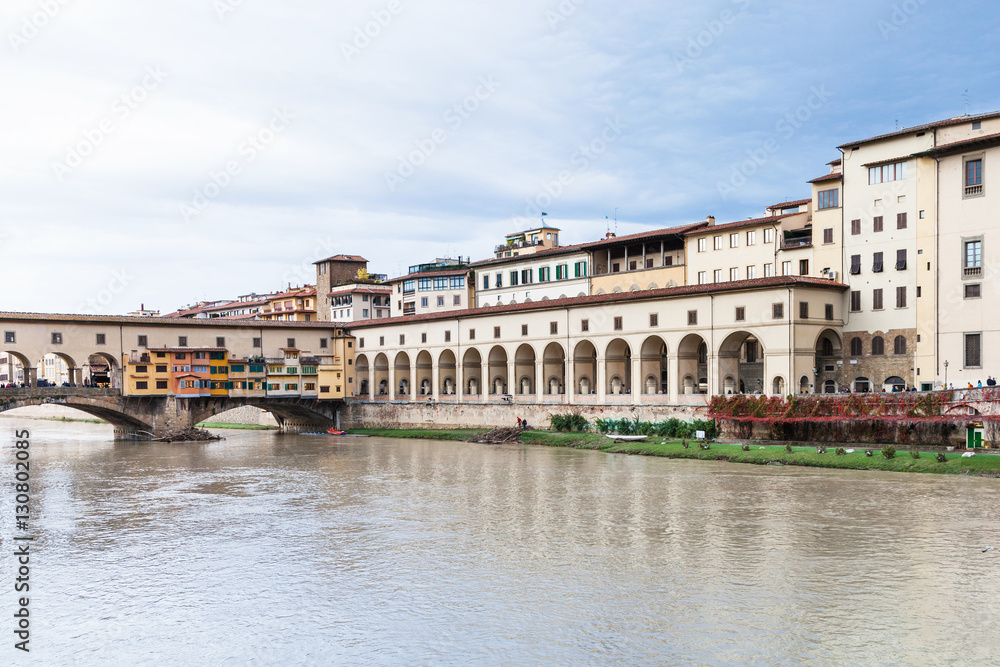 Sticker vasari corridor and ponte vecchio over Arno