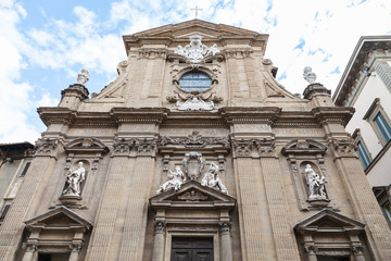 Fototapeta na wymiar facade Church Chiesa dei santi michele e gaetano