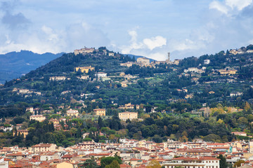 outskirts of Florence city on green hill
