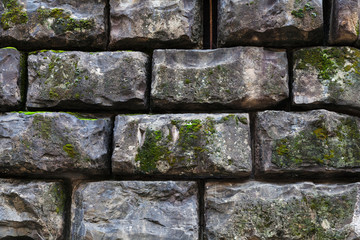 black stone blocks in wall of Palazzo Pitti