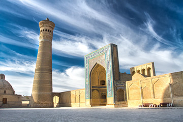 Kalyan Minaret and Mosque, Bukhara, Uzbekistan - obrazy, fototapety, plakaty