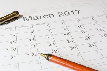 Analysis of a calendar March