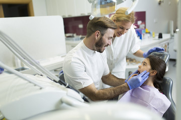 Child patient at the dentist