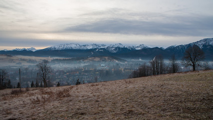 Fototapeta na wymiar View to Tatry mountains.