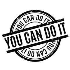 You Can Do It rubber stamp