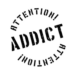 Addict rubber stamp