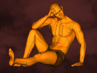 Acupuncture model M-POSE G-08-2, 3D Model