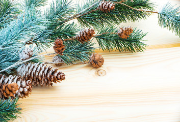 Christmas background with balls and decorations