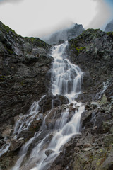 Obraz premium Waterfall in Tatra mountains. Morskie oko.
