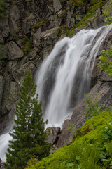Fototapeta na wymiar Waterfall in Tatra mountains. Morskie oko.