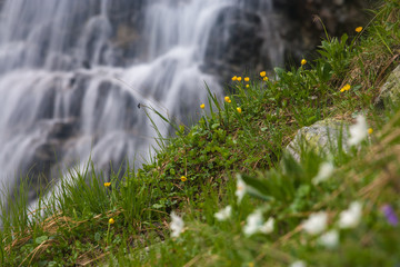 Waterfall in Tatra mountains. Morskie oko.