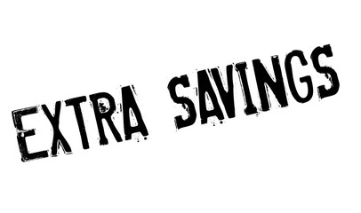 Extra Savings rubber stamp