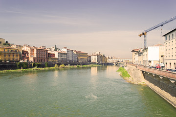Obraz premium view of Arno river
