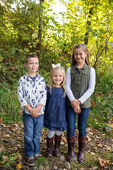 Siblings Together Outdoors