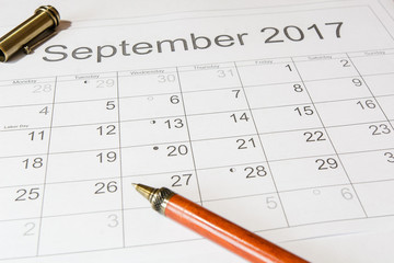 Analysis of a calendar September