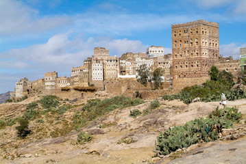 Fototapeta premium The village of Al Hajjarah on Haraz mountains