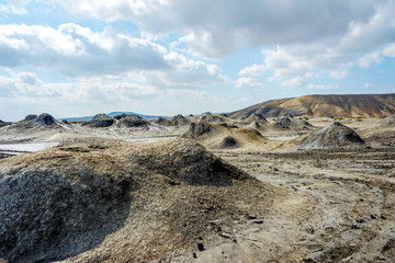 Fototapeta na wymiar Mud volcano crater, Gobustan, Azerbaijan