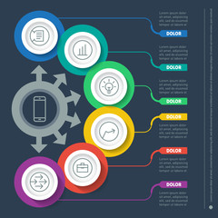 Vector Template of a infochart, diagram or presentation. Part of
