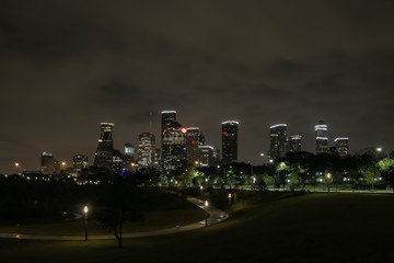 Fototapeta na wymiar Houston Cityscape at Night