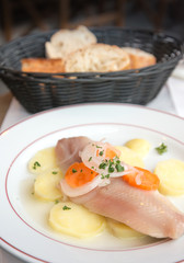 delicious plate of fish and carrot