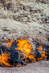 Flaming mountain, Baku, Azerbaijan