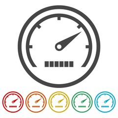 Speedometer icons set 