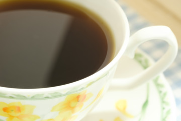 Espresso coffee close up