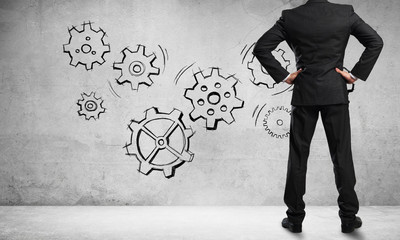 Obraz premium Teamwork concept drawn on wall