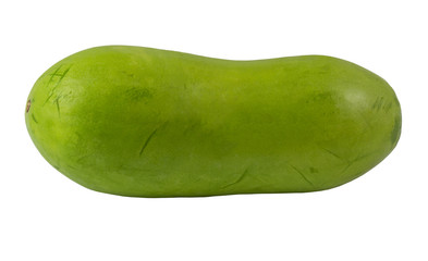 'Winter Melon' or 'Benincasa Hispida' (scientific name) is isolated on white background and clipping path