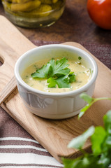 Homamade tartar mayo sauce