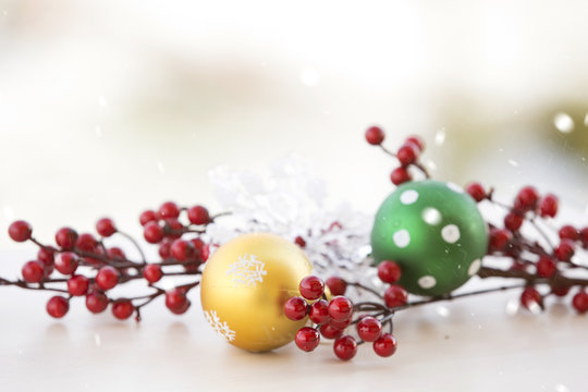 winter background, Christmas decorations