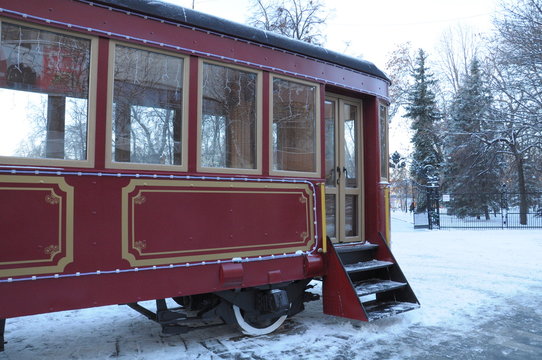 Old-fashioned tram